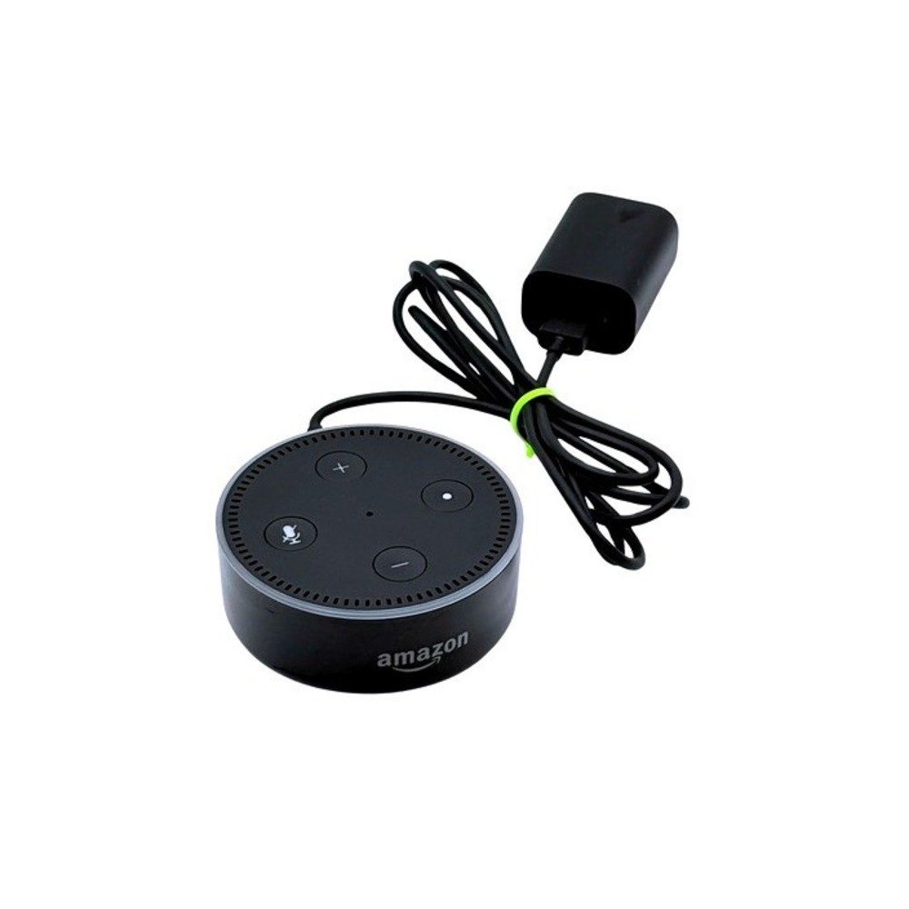 Amazon Echo Dot 2nd Gen Black Smart Speaker w/ Power Adapter Tested Works